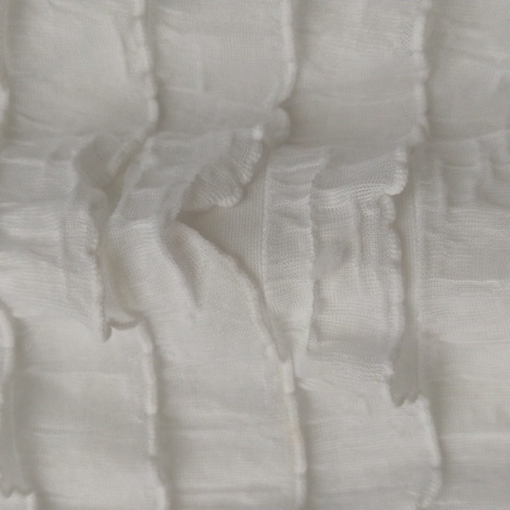 Travel Elements White Ruffled Tank Top L - Picture 3 of 7